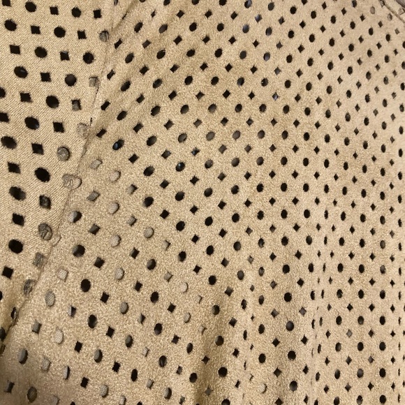 Nude Suede Bisou Bisou Perforated Dress - Picture 5 of 6